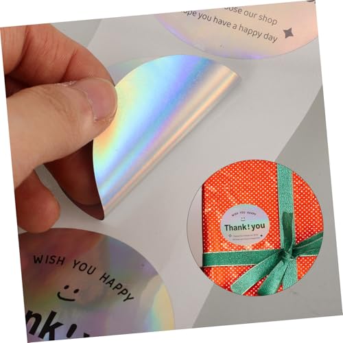 HEALSOPTHY Danke Sticker Holografisch Dankeschön Aufkleber Selbstklebende Geschenkverpackung Verschlussetiketten Dekorative Geschenkaufkleber für Briefumschläge und Pakete Langlebig Einfach von HEALSOPTHY