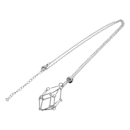 HEALSOPTHY Einstellbare Kristallkäfig Halskette aus Edelstahl mit Netzanhänger Sicherer Steinhalter für Schmuck DIY Verstellbare Langlebiger für Damen und Herren HEALSOPTHY Einstellbare Kristallkäfig Halskette aus Edelstahl mit Netzanhänger Sicherer Steinhalter für Schmuck DIY Verstellbare Langlebiger für Damen und Herren von HEALSOPTHY