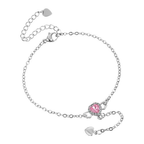 HEALSOPTHY Einstellbares Titanstahl Armband Damen Dünne Kettenarmband Verstellbar Kleines Handgelenk Schmuck Modisch Vielseitig für Hochzeit Alltag von HEALSOPTHY