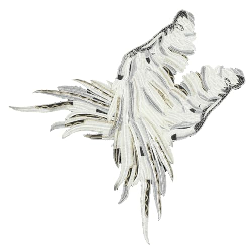 HEALSOPTHY Elegante Bestickte Flügel Applikation Dekorative Spitzen Patches zum Aufnähen DIY Kleidung Zubehör für Reparatur Verzierung von Pullovern Shirts Taschen von HEALSOPTHY