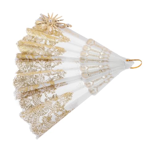 HEALSOPTHY Eleganter Faltbarer Spitzen handfächer mit Retro rosenmuster Robuster Stoffkonstruktion Vielseitig für Hochzeit Tanz Party und Cosplay Geeignet Handlicher Faltfächer für Damen HEALSOPTHY Eleganter Faltbarer Spitzen handfächer mit Retro rosenmuster Robuster Stoffkonstruktion Vielseitig für Hochzeit Tanz Party und Cosplay Geeignet Handlicher Faltfächer für Damen von HEALSOPTHY