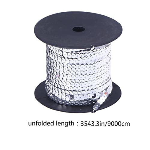 HEALSOPTHY Flache Pailletten Glitzerband für Diy Bekleidung Elastisches Applikationsband Yards Rolle Silber für Hochzeiten und Projekte HEALSOPTHY Flache Pailletten Glitzerband für Diy Bekleidung Elastisches Applikationsband Yards Rolle Silber für Hochzeiten und Projekte von HEALSOPTHY