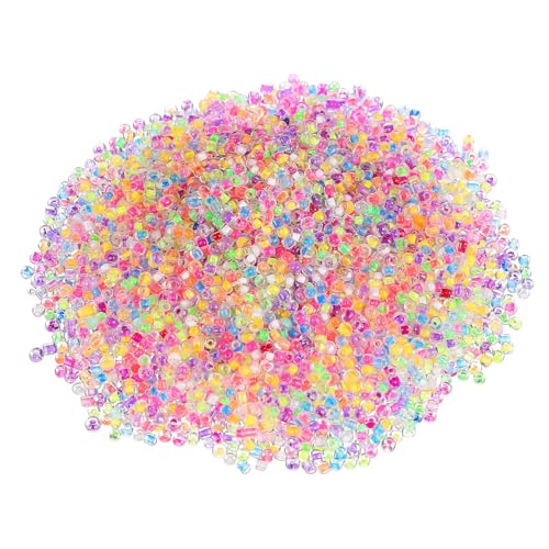 HEALSOPTHY Fluoreszierende Glasperlen ca Bunte Perlen für Schmuckherstellung Schlüsselanhänger Basteln DIY Kreative Handwerksprojekte von HEALSOPTHY