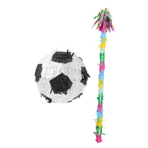 HEALSOPTHY Fußball Pinata Teilig mit Lustiges Partyspiel für Geburtstagsfeiern Stabile Verarbeitung Kreative Fiesta Deko für Fußball Mottoparty und Festival von HEALSOPTHY