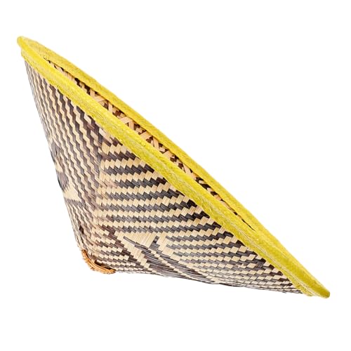 HEALSOPTHY Geflochtener Fischerhut Orientalischer Regenhut UV Schutz Konischer Strohhut Leicht Langlebig für Garten Strand Camping Erwachsene Unisex von HEALSOPTHY