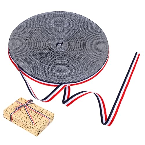 HEALSOPTHY Gestreiftes Dekoband Rolle für Hochzeitsbedarf Geschenkverpackung und Bastelprojekte Rot Weiß Blau Hochfarbige Umweltfreundliche HEALSOPTHY Gestreiftes Dekoband Rolle für Hochzeitsbedarf Geschenkverpackung und Bastelprojekte Rot Weiß Blau Hochfarbige Umweltfreundliche von HEALSOPTHY