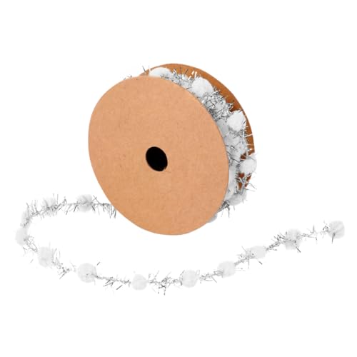 HEALSOPTHY Glitter Pom Poms Band Weiß mit Draht Weihnachtsbaum Dekorationsband für DIY Bastelprojekte Geschenkverpackung und Kreative Weihnachtsdeko HEALSOPTHY Glitter Pom Poms Band Weiß mit Draht Weihnachtsbaum Dekorationsband für DIY Bastelprojekte Geschenkverpackung und Kreative Weihnachtsdeko von HEALSOPTHY