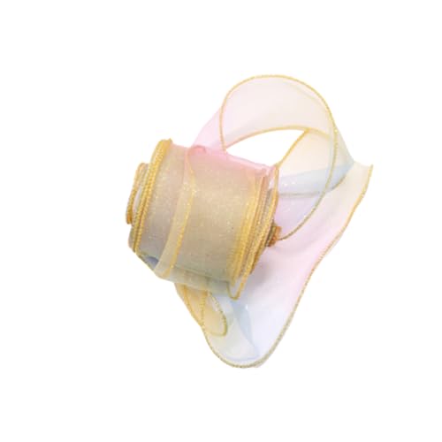 HEALSOPTHY Glitzernde Regenbogenbänder für Diy Projekte Yards Hochzeiten Geschenkpakkete Partydekorationen Haaraccessoires Hochwertiges Tüllband Bunten Farben von HEALSOPTHY