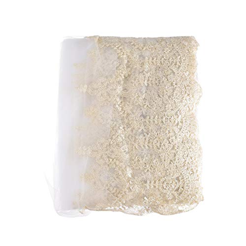 HEALSOPTHY Goldene Spitze Blumenbordüre Yards Dekoratives Spitzenband für Hochzeitskleider Tischdecken Diy Nähprojekte und Bastelarbeiten HEALSOPTHY Goldene Spitze Blumenbordüre Yards Dekoratives Spitzenband für Hochzeitskleider Tischdecken Diy Nähprojekte und Bastelarbeiten von HEALSOPTHY