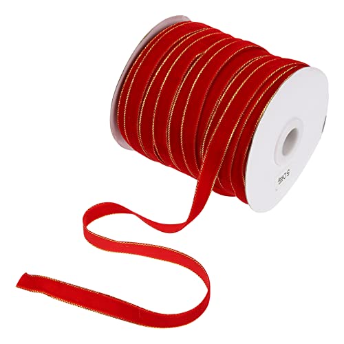 HEALSOPTHY Goldene Velours Geschenkband Yards Weihnachts Dekoband für Geschenkverpackung DIY Schleifenband Bastelband für Weihnachtskranz und Geschenkverzierung Breit HEALSOPTHY Goldene Velours Geschenkband Yards Weihnachts Dekoband für Geschenkverpackung DIY Schleifenband Bastelband für Weihnachtskranz und Geschenkverzierung Breit von HEALSOPTHY