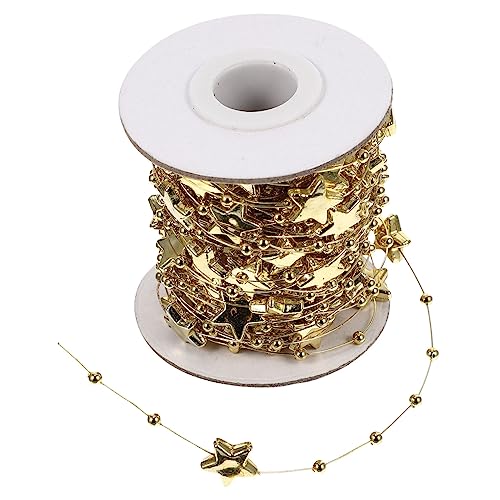 HEALSOPTHY Goldfarbene Perlenkette Kreative Dekorative Schmuckperlen für DIY Armbänder Halsketten Langlebige Festival Dekoration für Party und Feier von HEALSOPTHY