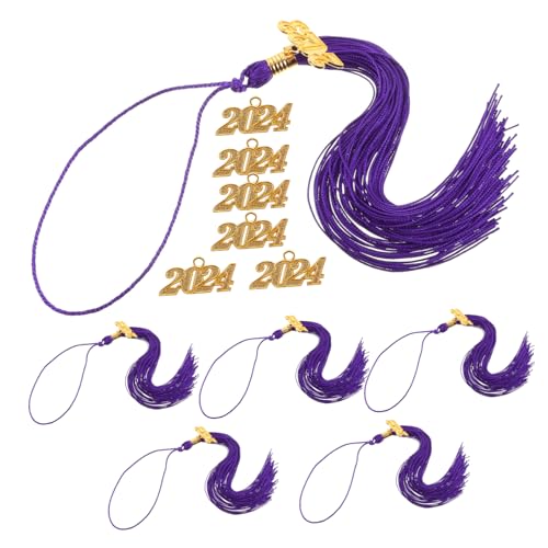 HEALSOPTHY Graduation Cap Tassels Langlebig Anhänger für Doktorhut Bachelor Feier Dekoration Lila und Gold für Abschlussfeier von HEALSOPTHY