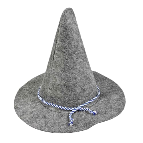 HEALSOPTHY Grauer Vogelscheuchenhut Erwachsene Halloween Hexenhut Cosplay Zubehör Robust Bequem Vielseitig für Kostümparty Performance und Kreative Fotoprojekte von HEALSOPTHY