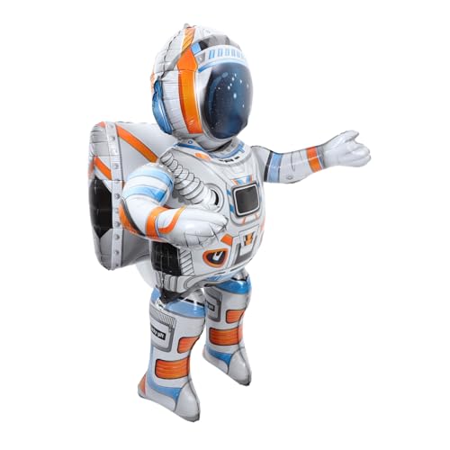 HEALSOPTHY Großer Astronauten Folienballon Weltraum Partydeko Leichtes Aluminium Material Geburtstagsdekoration für Raumfahrt Thema von HEALSOPTHY