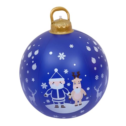 HEALSOPTHY Großer PVC Weihnachtsball Inflatable Outdoor Weihnachtsdekoration Wetterfest Robust Schnelle Befüllung Für Garten Festliche Atmosphäre HEALSOPTHY Großer PVC Weihnachtsball Inflatable Outdoor Weihnachtsdekoration Wetterfest Robust Schnelle Befüllung Für Garten Festliche Atmosphäre von HEALSOPTHY