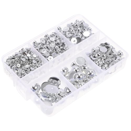 HEALSOPTHY Halbkreis Perlen DIY Bastelperlen für Schmuckherstellung Nageldesign Dekorationen Glänzende Simulierte Perlen von HEALSOPTHY