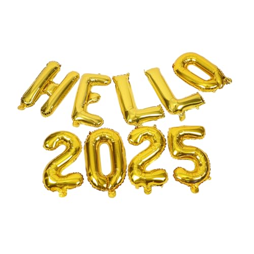 HEALSOPTHY Hello Folienballon Set Gold Aluminium Dekoration für Silvester Party Einfache Installation Langlebig Festliche Ballons für Neujahrsfeier und Abschlussveranstaltung HEALSOPTHY Hello Folienballon Set Gold Aluminium Dekoration für Silvester Party Einfache Installation Langlebig Festliche Ballons für Neujahrsfeier und Abschlussveranstaltung von HEALSOPTHY
