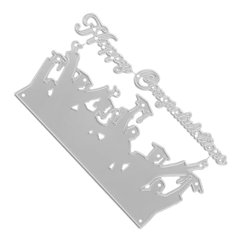 HEALSOPTHY Hochwertige Metall stanzform aus Carbonstahl Verschleißfestes Schneidewerkzeug für DIY Scrapbooking Fotoalben und Festival karten mit Abschluss motiv für Kreative Bastelprojekte von HEALSOPTHY