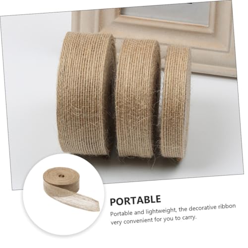 HEALSOPTHY Hochwertiges Breites Natur juteband für Geschenkverpackung DIY Hochzeitsdeko Blumenstrauß Bastelbedarf Langlebiges Farbintensives und Vielseitiges Dekoband von HEALSOPTHY