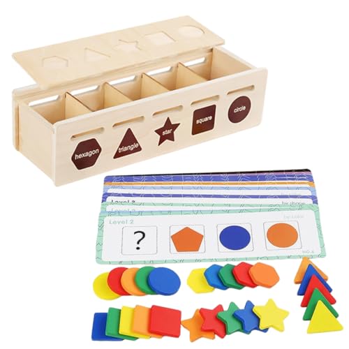 HEALSOPTHY Holz Lernspielzeug Farben Formen Sortierbox Motorikspielzeug Ab Jahr Feinmotorik Sensorisches Junge Mädchen Pädagogisch von HEALSOPTHY