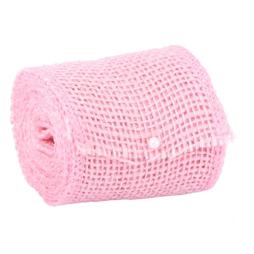 HEALSOPTHY Jute Burlap Ribbon Natürliche Dekoration Vielseitig für Basteln Geschenkverpackung Weihnachts und Hochzeitsdeko Umweltfreundliches Handgefertigtes Juteband von HEALSOPTHY