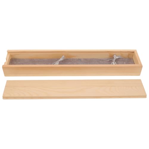 HEALSOPTHY Kalligraphie Pinsel Aufbewahrungsbox Holz Einzelne Pinsel Box Robuste Geschenkverpackung für Künstler Schüler und Schriftsteller für von HEALSOPTHY