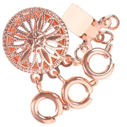HEALSOPTHY Kettenverschluss für Damen Mehrreihiger Halskettenverschluss Hochwertigem Eleganter Sonnenblumen Design Installieren für Schichten Mehrerer von HEALSOPTHY