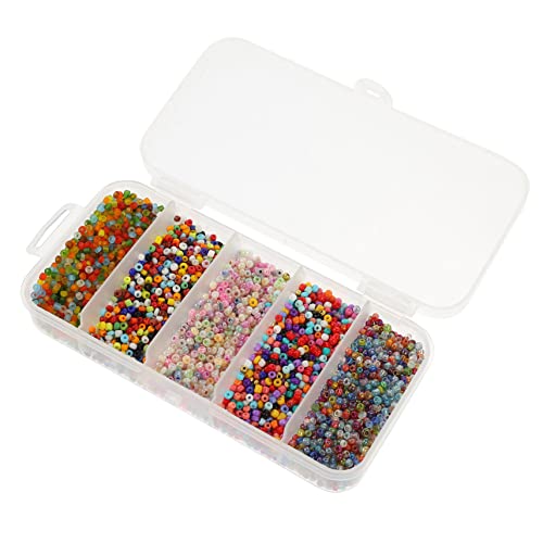 HEALSOPTHY Kleine Glasperlen Handwerksperlen für DIY Schmuckherstellung für Armbänder Anhänger und Projekte Fächer Box mit Gemischten Farben von HEALSOPTHY
