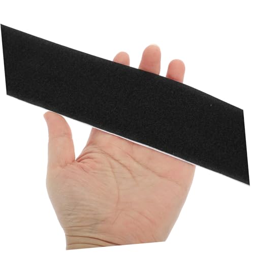 HEALSOPTHY Klettband Selbstklebend Breit Langlebiges Nylon Haken und Flauschband für Haushalt DIY Bastelarbeiten Möbelrutschschutz und Kabelbefestigung Schwarz von HEALSOPTHY