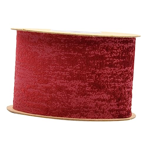 HEALSOPTHY Kontrastfarbenes Geschenkband Weiches Stoffband aus Langlebigem Material für DIY Schleifen Partydekoration Geschenkverpackung und Bastelprojekte in Dunkelrot von HEALSOPTHY