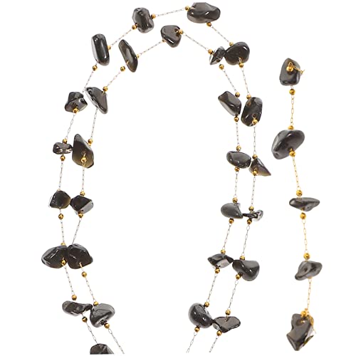 HEALSOPTHY Kristallperlen Kette für DIY Schmuckherstellung Perlenschnur Schwarze Edelstahlperlen für Halsketten Armbänder und Bastelprojekte Langlebig HEALSOPTHY Kristallperlen Kette für DIY Schmuckherstellung Perlenschnur Schwarze Edelstahlperlen für Halsketten Armbänder und Bastelprojekte Langlebig von HEALSOPTHY
