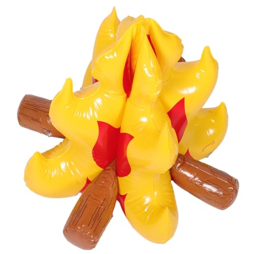 HEALSOPTHY Lagerfeuerstütze für Flammenspielzeug LED Requisiten drinnen aufblasbares feuerwache luftballons Ballongas Kinderaccessoire tragbare Lagerfeuerstütze PVC von HEALSOPTHY