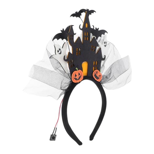 HEALSOPTHY Leichtes Halloween Haarreif mit Leuchtendem Schloss Design Kürbis Festliches Party Accessoire für Kostüm und Nächtliche Feiern Komfortabel und Auffällig von HEALSOPTHY