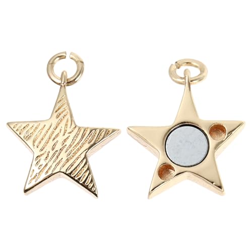 HEALSOPTHY Magnetischer Schmuckverschluss mit Doppellagigem Stern Design Vergoldete Magnetverschlüsse Diy Schmuckzubehör für Armbänder und Installieren von HEALSOPTHY