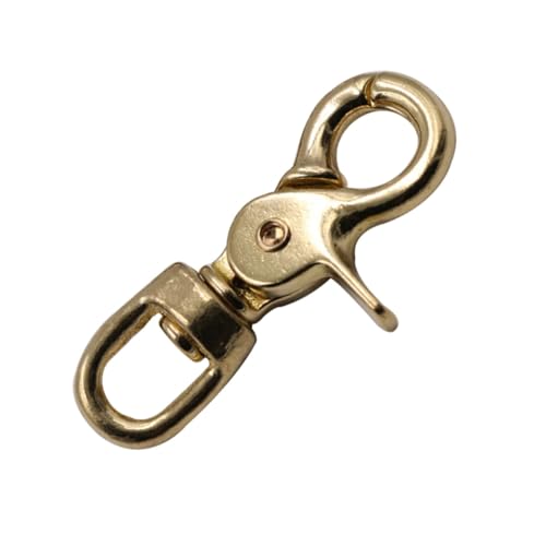 HEALSOPTHY Messing Schlüsselanhänger Karabinerhaken Oval Drehgelenk Schnappverschluss für Lederband Taschenriemen Befestigung Rostfrei Langlebig HEALSOPTHY Messing Schlüsselanhänger Karabinerhaken Oval Drehgelenk Schnappverschluss für Lederband Taschenriemen Befestigung Rostfrei Langlebig von HEALSOPTHY