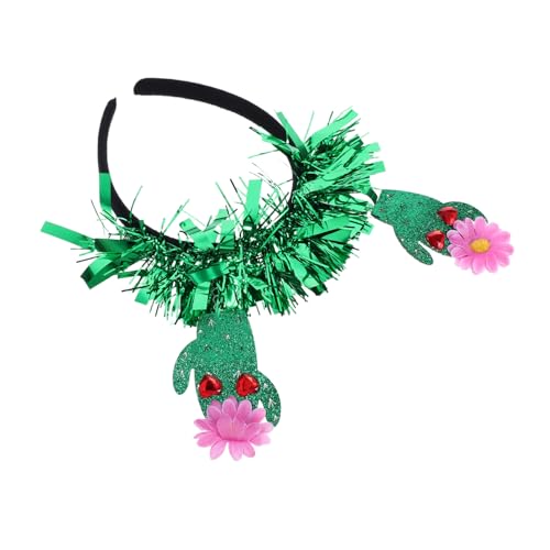 HEALSOPTHY Mexikanisches Stirnband mit Kaktusblumen Verstellbar und Elastisch Weicher und Bequemer Haarreifen für Damen und Mädchen für Karneval Hawaii und Sommerpartys von HEALSOPTHY