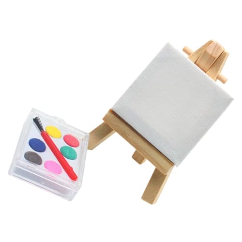 HEALSOPTHY Mini Staffelei aus Holz Kleines Malbrett mit Realistischer Handliches Mini Malwerkzeug Dekoratives Puppenhaus Zubehör für Miniaturhäuser HEALSOPTHY Mini Staffelei aus Holz Kleines Malbrett mit Realistischer Handliches Mini Malwerkzeug Dekoratives Puppenhaus Zubehör für Miniaturhäuser von HEALSOPTHY