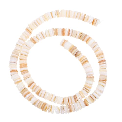 HEALSOPTHY Natürliche Muschelperlen Strang ca DIY Schmuckperlen für Armbänder Halsketten Fußkettchen Glänzende Langlebige Puka Shells für Kreative Schmuckherstellung von HEALSOPTHY