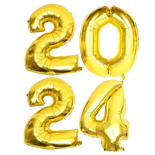 HEALSOPTHY Neujahrs Folienballon Set Gold Ziffernballons für Partydekoration Langlebig und Einfach zu Verwenden für Unvergessliche Festlichkeiten HEALSOPTHY Neujahrs Folienballon Set Gold Ziffernballons für Partydekoration Langlebig und Einfach zu Verwenden für Unvergessliche Festlichkeiten von HEALSOPTHY