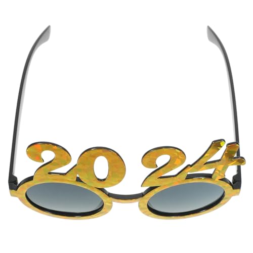 HEALSOPTHY Neujahrsbrille Goldfarbene Partybrille aus Leichtem Abs Material Lustige Silvester Dekoration für Festival und Feier HEALSOPTHY Neujahrsbrille Goldfarbene Partybrille aus Leichtem Abs Material Lustige Silvester Dekoration für Festival und Feier von HEALSOPTHY