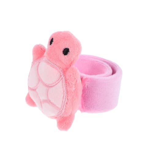 HEALSOPTHY Niedliches Schildkröten Slap Armband aus Weichem PP Baumwollstoff Robustes Festival Dekoratives Kuschelspielzeug Rosa von HEALSOPTHY