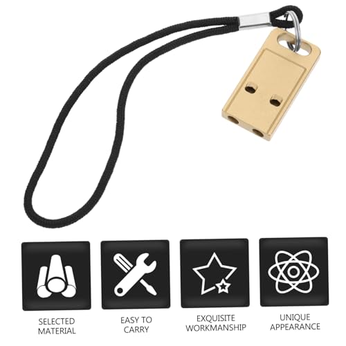 HEALSOPTHY Notfallpfeife aus Messing Kompakt und Langlebig Zuverlässige Signalpfeife für Outdoor Camping Wandern Hundetraining Vielseitig Einsetzbar mit Stabilem Metallgehäuse von HEALSOPTHY