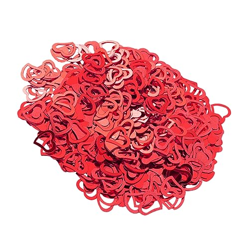 HEALSOPTHY Pack Herzkonfetti für Hochzeiten Diy Dekoration für Partys Rote Konfetti für Raumgestaltung Wiederverwendbare Accessoires für Feierlichkeiten von HEALSOPTHY
