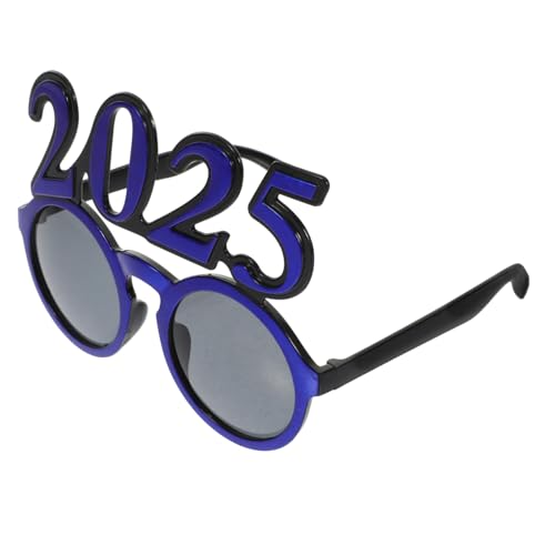 HEALSOPTHY Partybrille Rundes Rahmen Design Pc Material Robust für Silvester Feier Neujahrs Party und Abschlussfest Lustige Brille als Foto Requisite für Erwachsene und Freunde von HEALSOPTHY