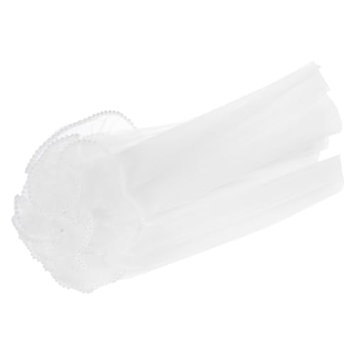 HEALSOPTHY Perlenbesetztes Weißes Tüll netzstoff geschenkband Langlebige Bequeme Stoffrolle für Blumensträuße DIY handwerk Vielseitige Blumenstraußverpackung und Dekoration von HEALSOPTHY