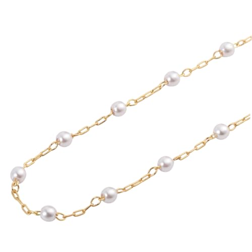 HEALSOPTHY Perlenkette armreif schmuck ketten Handgemachter Schmuck kettenglieder schmuckherstellung Perlen für Schmuckhersteller Kettenspule Kabelkette Zubehörkette herstellen Weiß von HEALSOPTHY