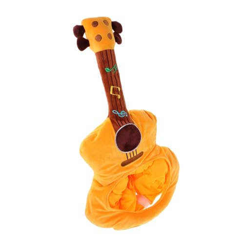 HEALSOPTHY Plüsch Gitarre Kostüm Hut Cartoon Party Kopfschmuck Lustiges Instrument Foto Requisite Kopfstück für Feierlichkeiten von HEALSOPTHY