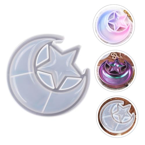 HEALSOPTHY Praktische Flexible Silikonform für DIY Epoxidharz Mond Stern Tablett Gießform Transparente Robuste Aufbewahrungsschale für Kreative Bastelprojekte und Dekoration HEALSOPTHY Praktische Flexible Silikonform für DIY Epoxidharz Mond Stern Tablett Gießform Transparente Robuste Aufbewahrungsschale für Kreative Bastelprojekte und Dekoration von HEALSOPTHY