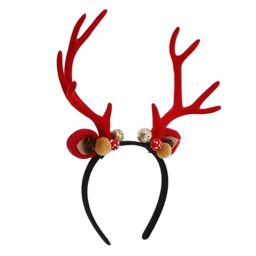 HEALSOPTHY Rentier geweih Haarreif für Damen und Herren Festliches Weihnachts accessoire mit Großen Roten Samtbezogenen Elchgeweihen Sicherer Sitz für Weihnachtsfeiern und Kostümierungen HEALSOPTHY Rentier geweih Haarreif für Damen und Herren Festliches Weihnachts accessoire mit Großen Roten Samtbezogenen Elchgeweihen Sicherer Sitz für Weihnachtsfeiern und Kostümierungen von HEALSOPTHY