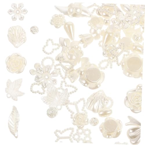 HEALSOPTHY Resin Flatback Perlen Set Weiß Halbrund Blumen Charms DIY Schmuck Zubehör für Bastelsets Mädchen und Partydekorationen HEALSOPTHY Resin Flatback Perlen Set Weiß Halbrund Blumen Charms DIY Schmuck Zubehör für Bastelsets Mädchen und Partydekorationen von HEALSOPTHY